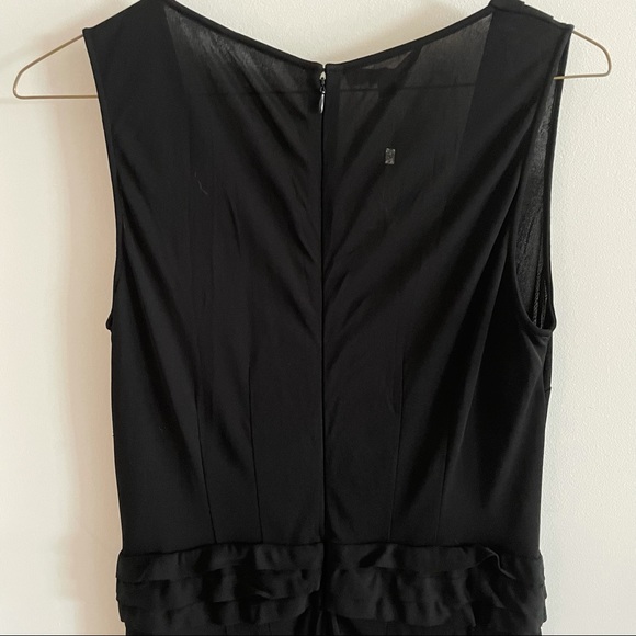 St. John couture black sleeveless dress w/plunge neckline - Picture 7 of 14